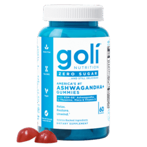 Goli Ashwagandha Zero Sugar Vegan Gummies