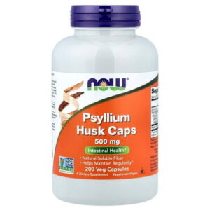 NOW Foods Psyllium Husk Dietary Fiber Capsules