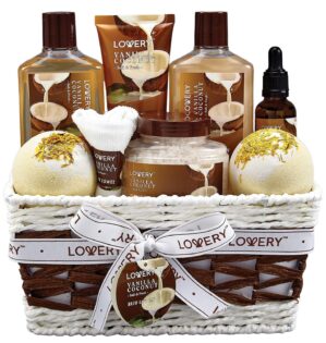 Vanilla Coconut Spa Gift Basket for Women