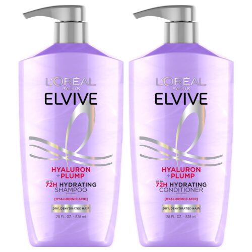 Revitalize Dry Hair: L’Oreal Paris Elvive Hyaluron Plump Shampoo & Conditioner Review